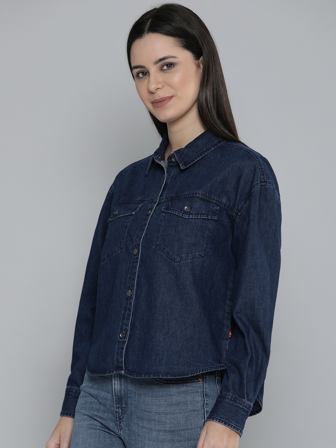 

Levis Pure Cotton Casual Denim Shirt, Blue