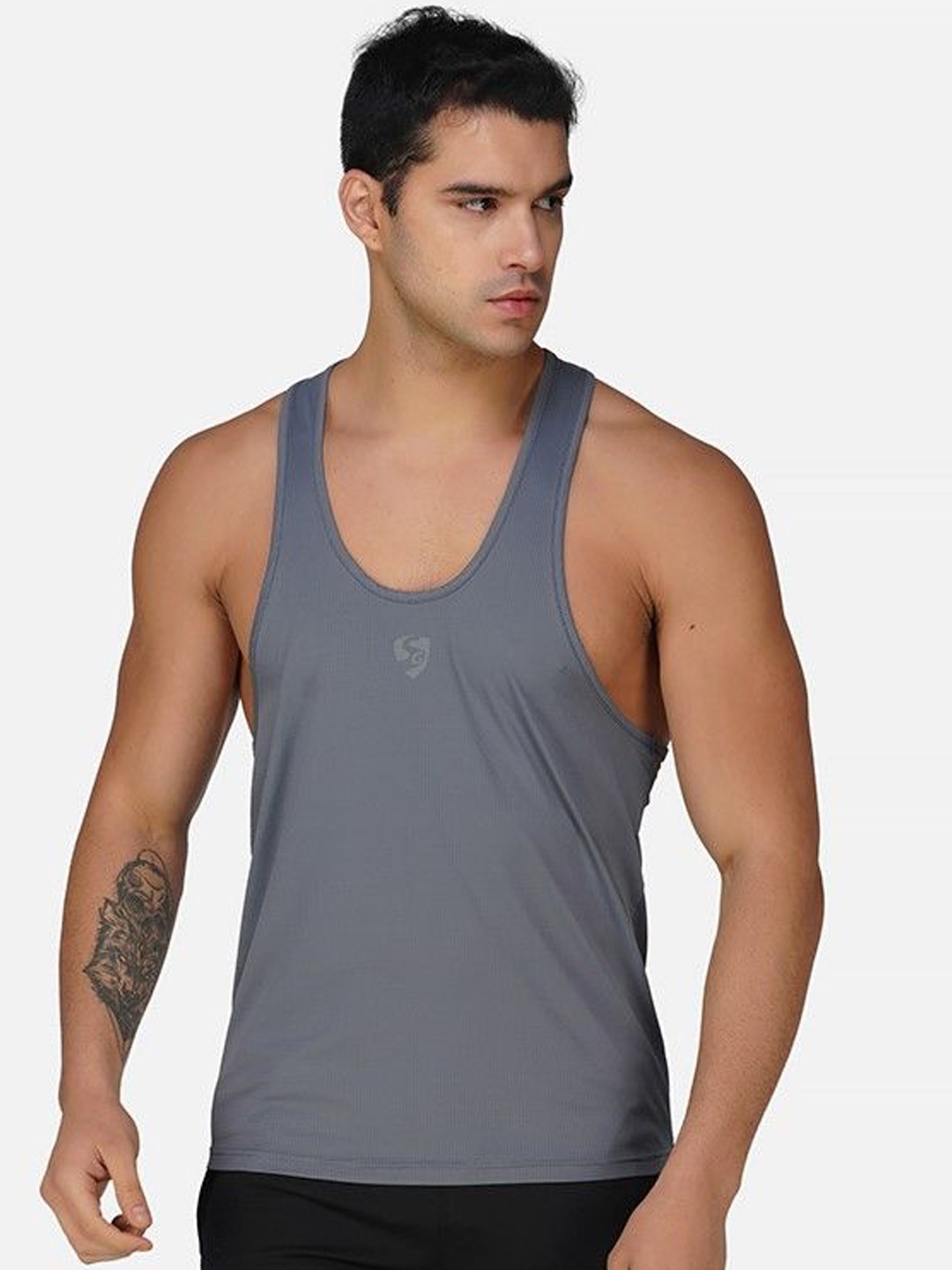 

SG Cotton Round Neck Innerwear Vests, Grey