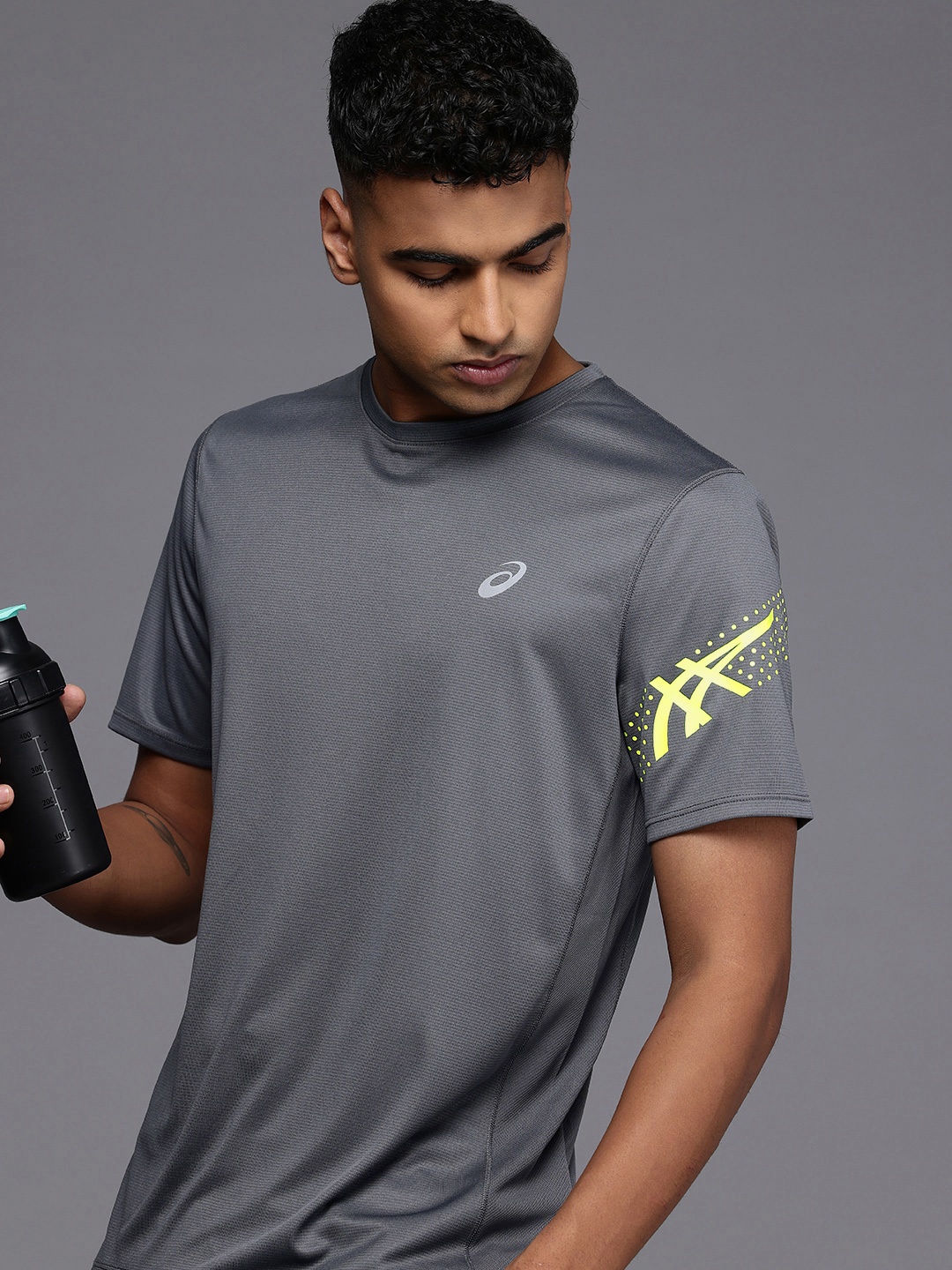 

ASICS Self Designed Rapid-Dry Running T-shirt, Grey