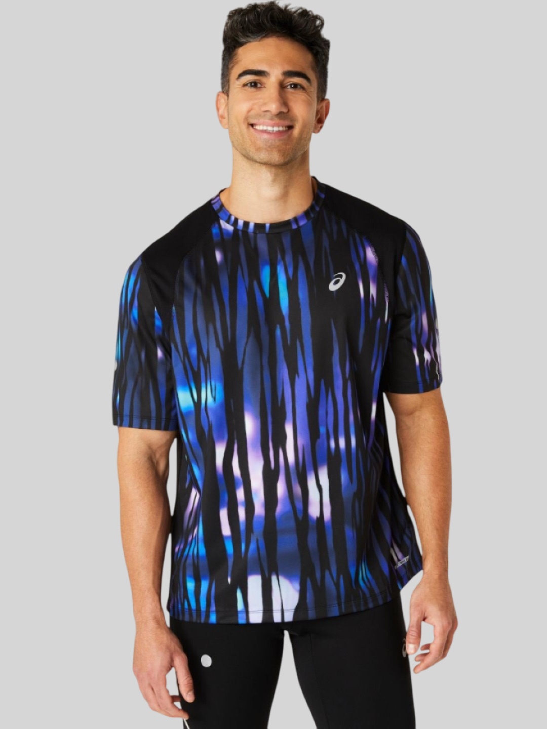 

ASICS Printed Raglan Sleeves ActiBreeze Running T-shirt, Black