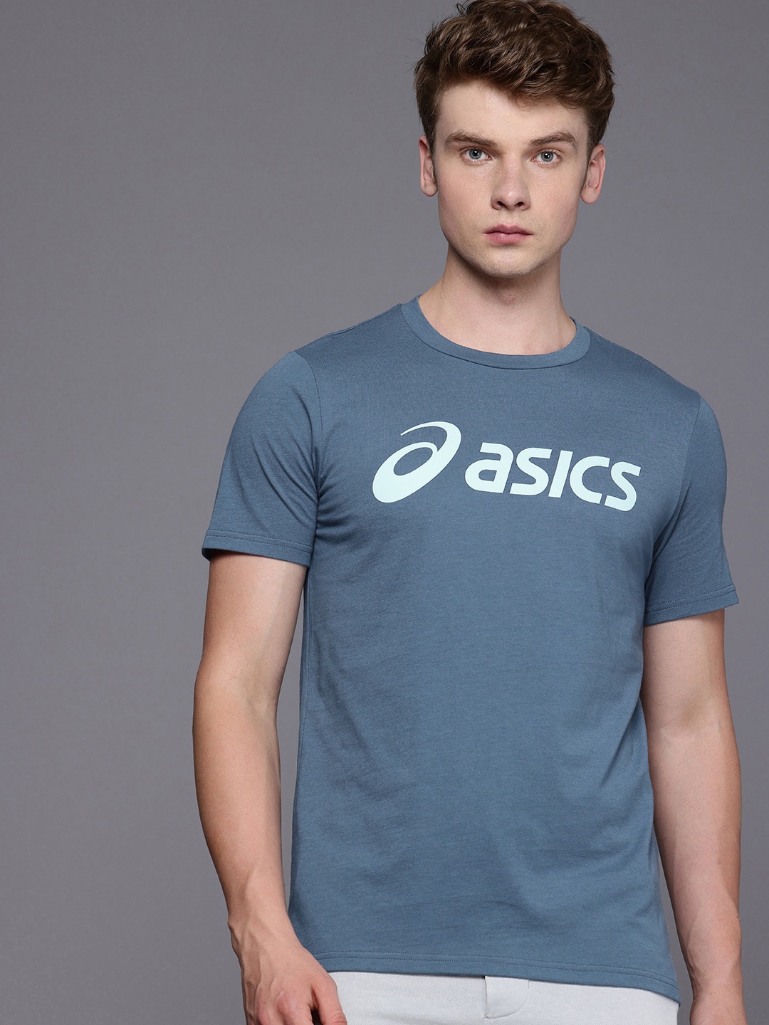 

ASICS Brand Logo Printed Training T-shirt, Blue
