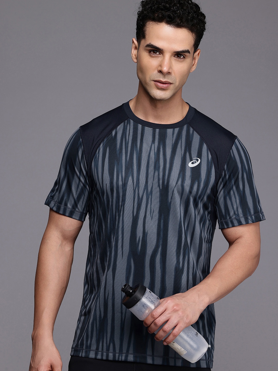 

ASICS Road All Over Actibreeze Printed Running T-shirt, Navy blue