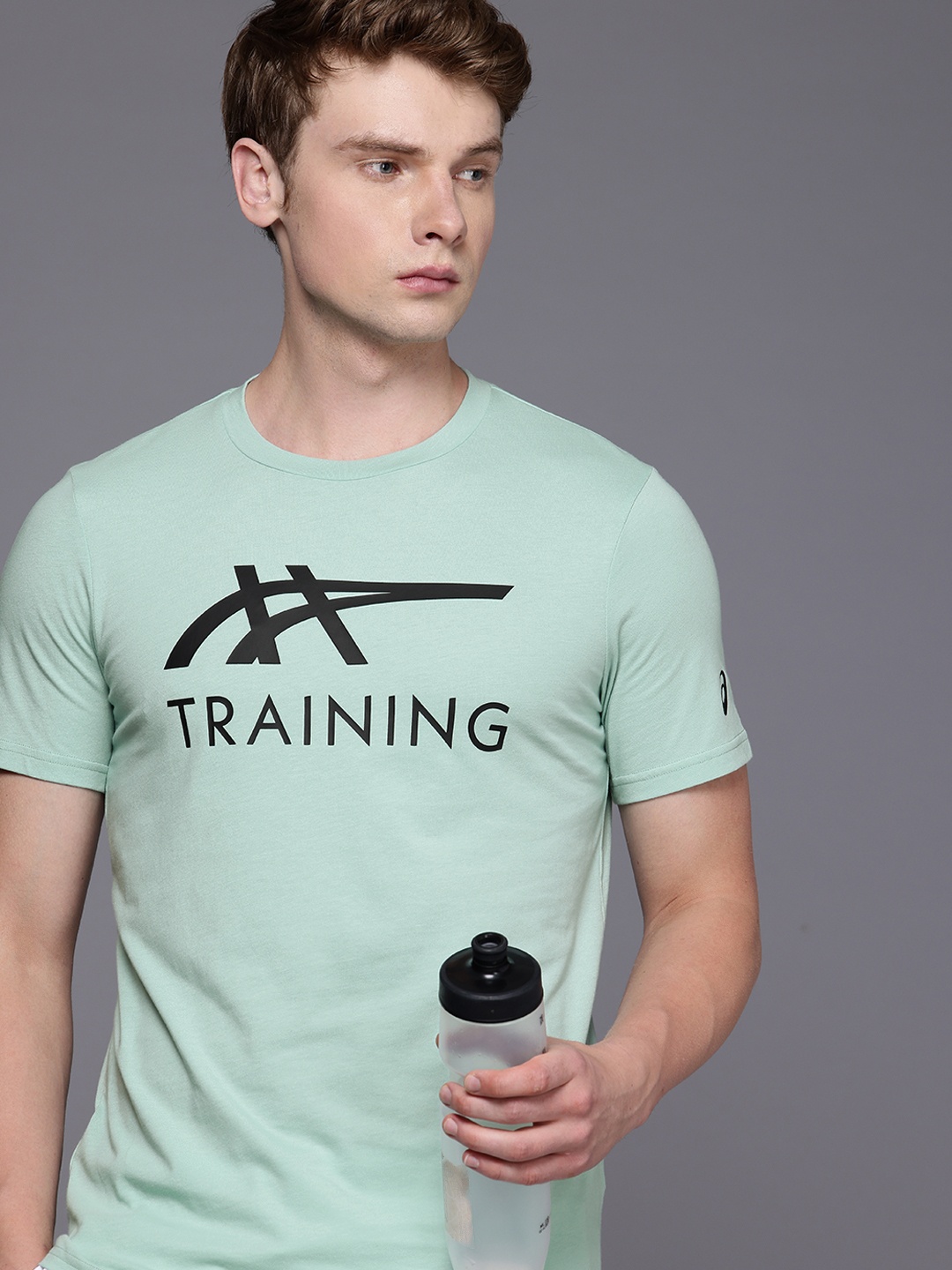 

ASICS Typography Printed Quick Dry Training T-shirt, Green