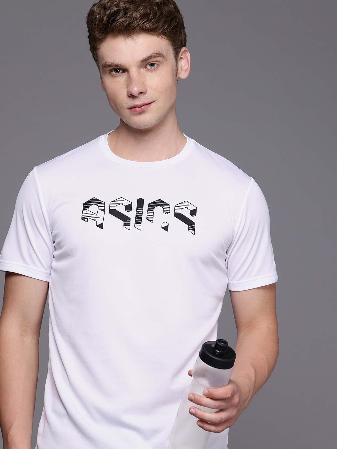 

ASICS Brand Logo Printed Sports T-shirt, White