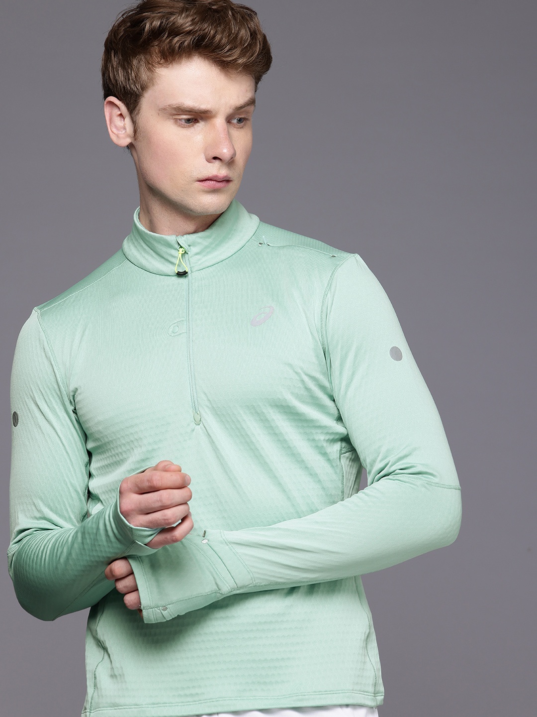 

ASICS High Neck Running T-shirt, Green