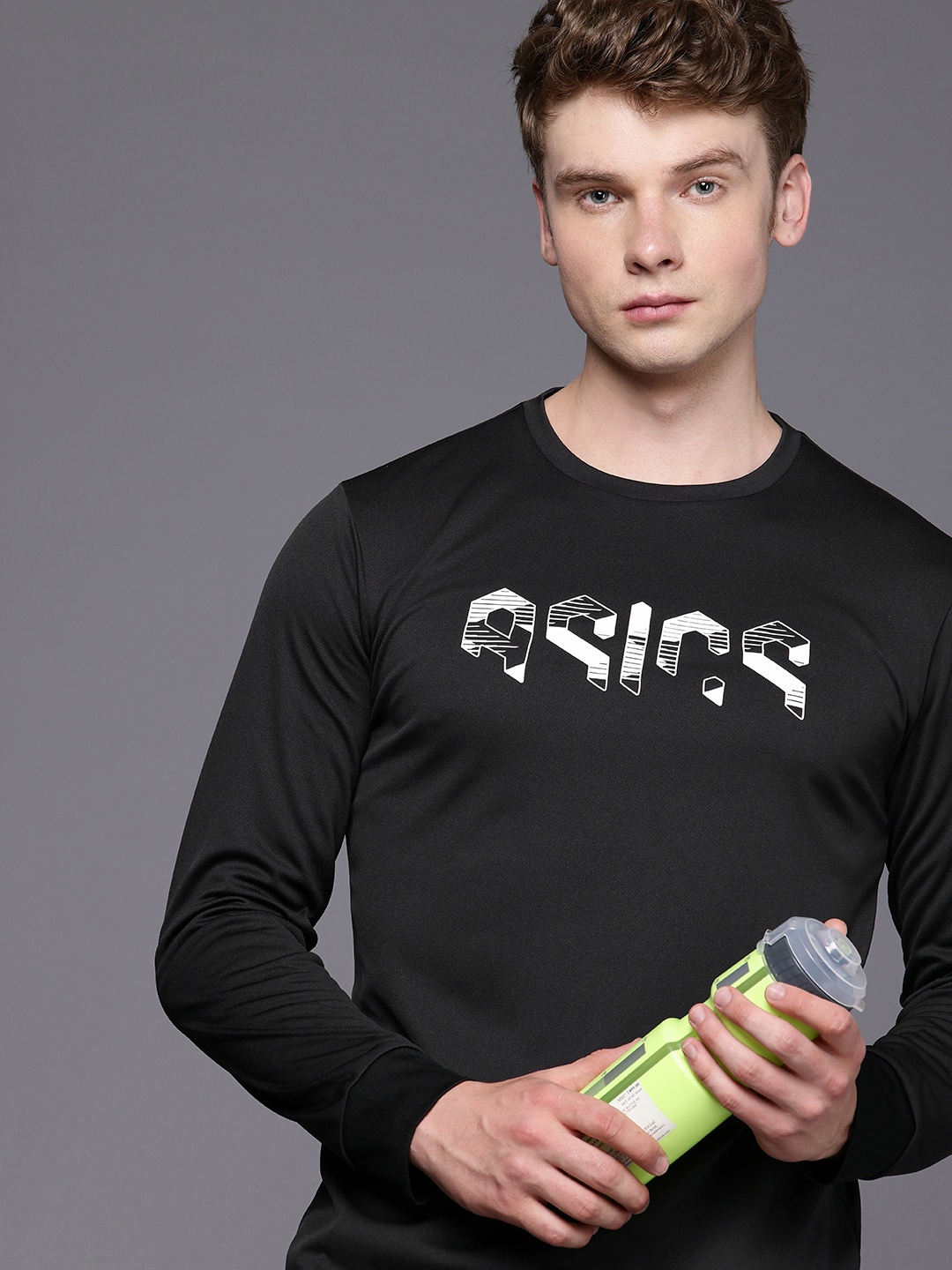 ASICS Typography Printed Quick Dry Training T-shirt, Black
