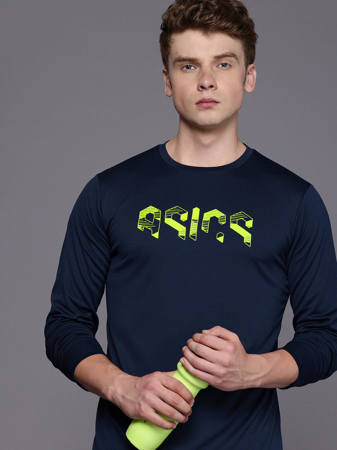 

ASICS Brand Logo Printed Sports T-shirt, Navy blue