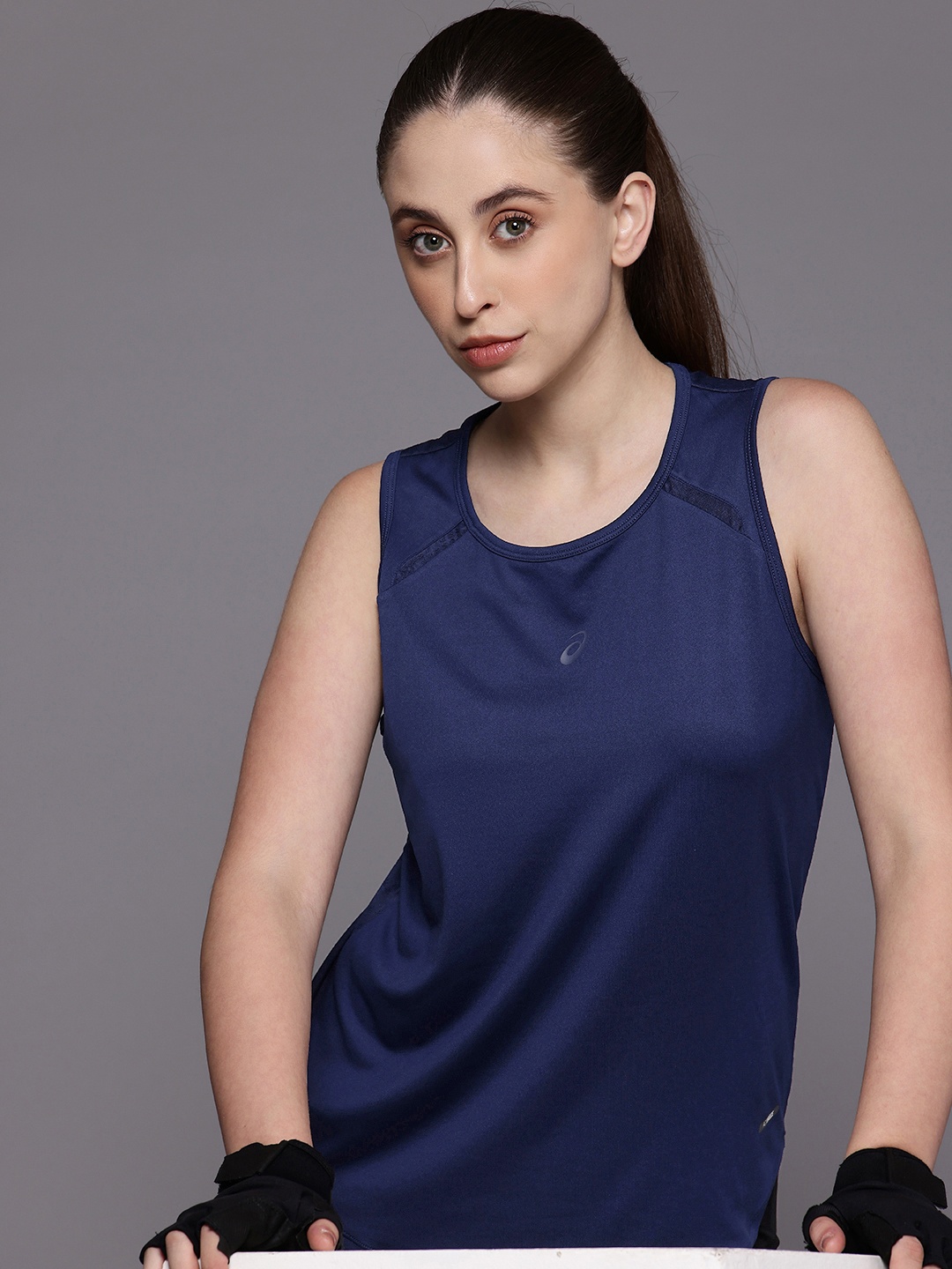 

ASICS Solid Sleeveless T-shirt, Blue