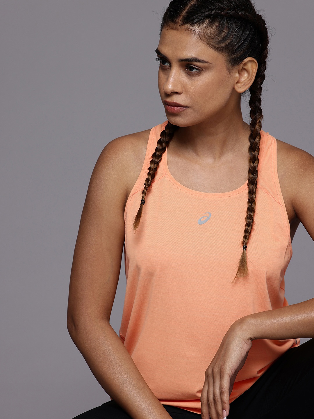 

ASICS Sleeveless Running T-shirt, Orange