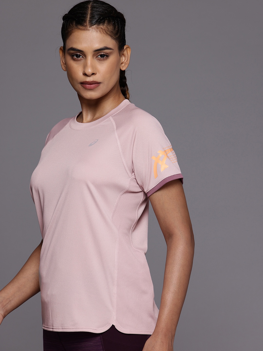 

ASICS Solid T-Shirt, Pink