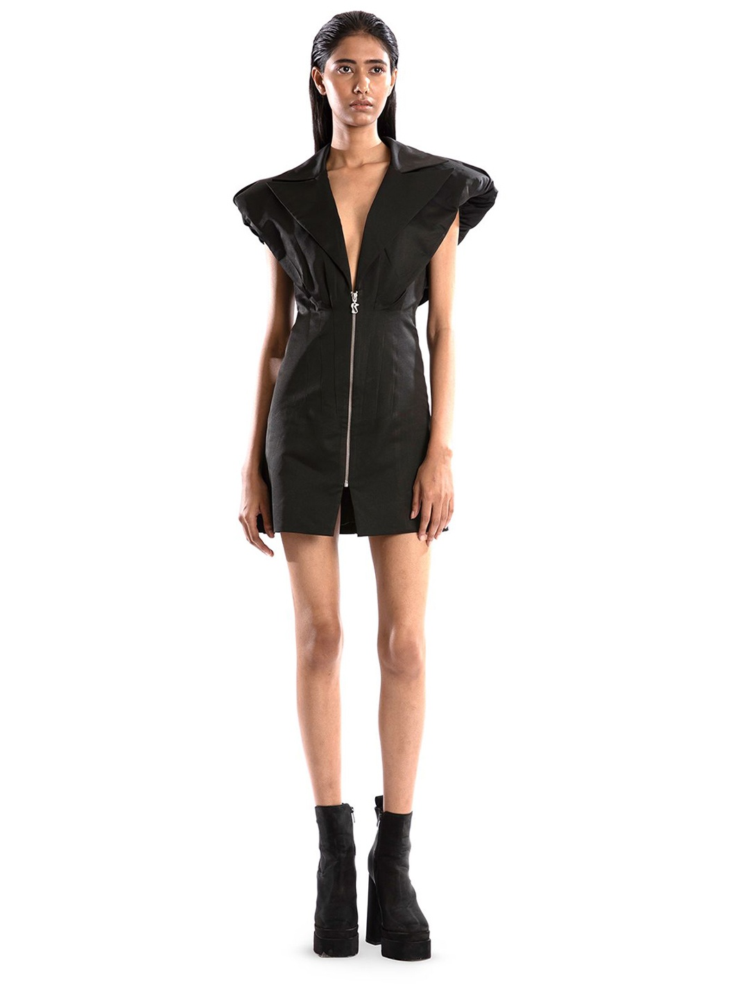 

BLONI A-Line Mini Dress, Black