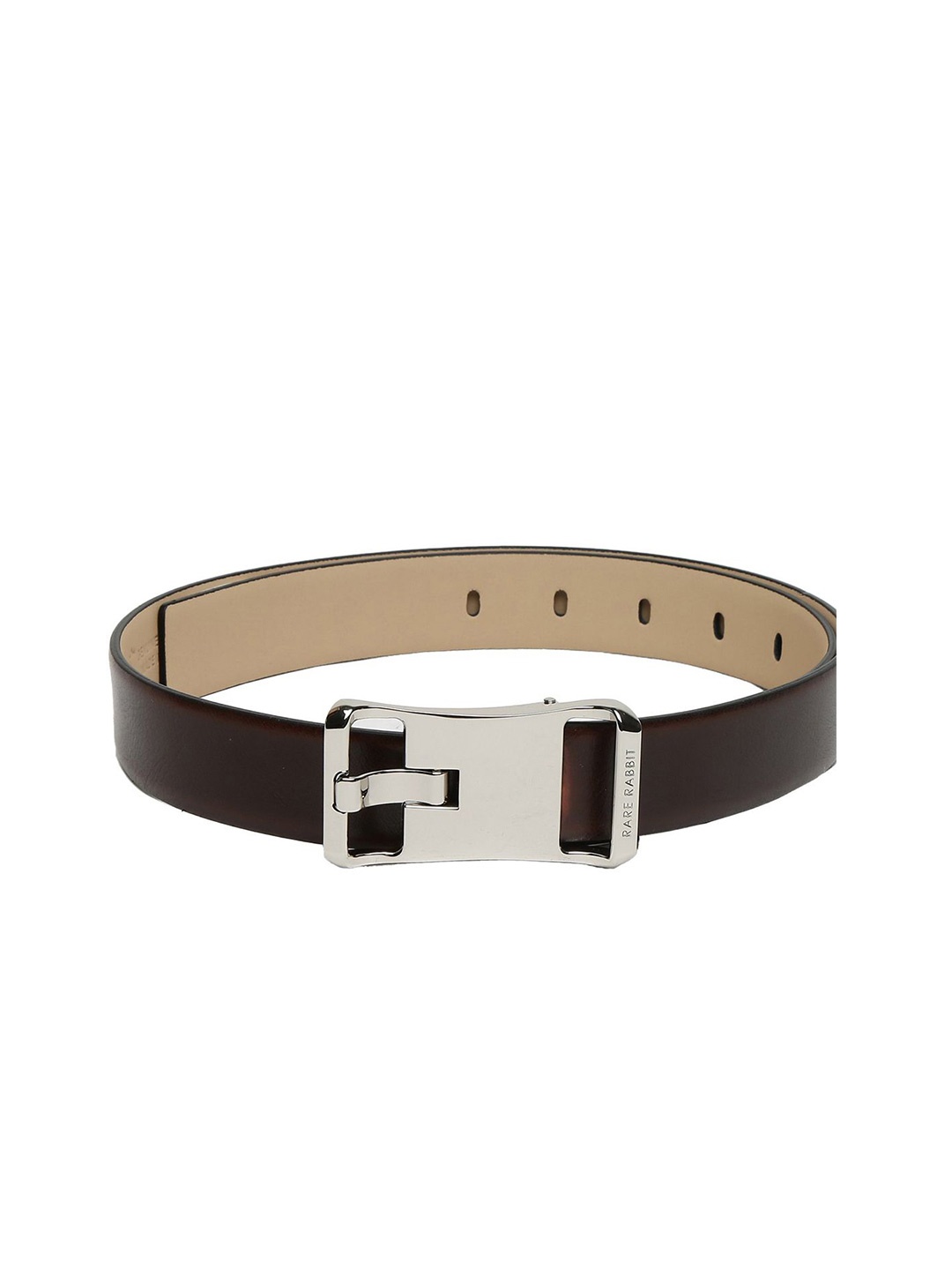 

RARE RABBIT Men Leather Belt, Brown