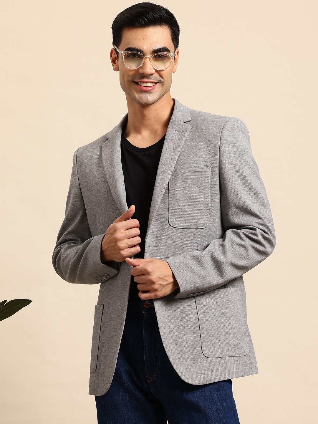 

Mast & Harbour Single-Breasted Smart Casual Blazers, Grey