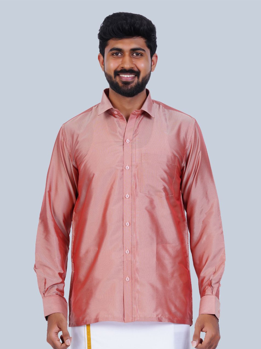 

THANGAMAGAN Men Standard Opaque Party Shirt, Pink