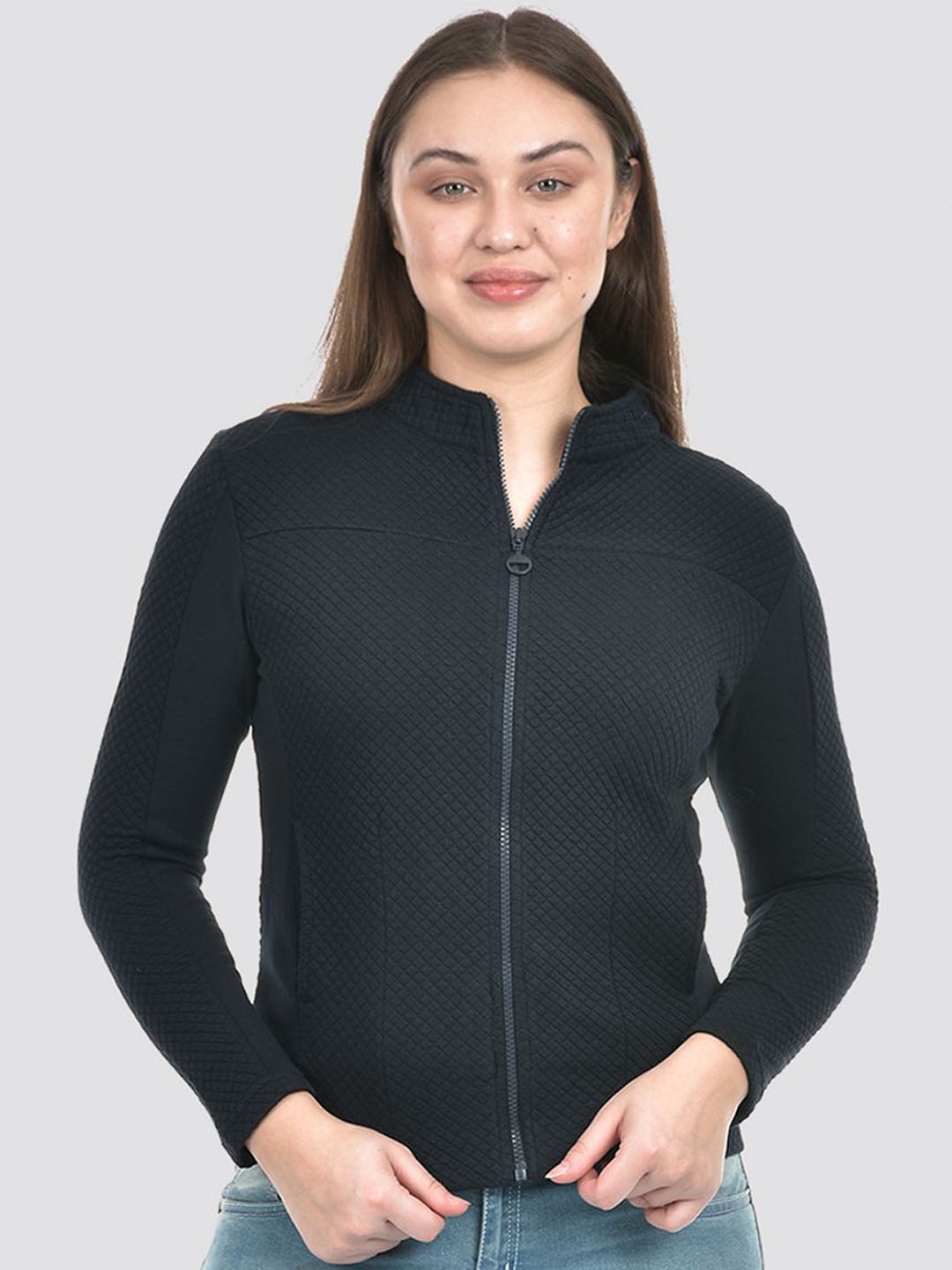

Numero Uno Women Crop Tailored Jacket, Navy blue