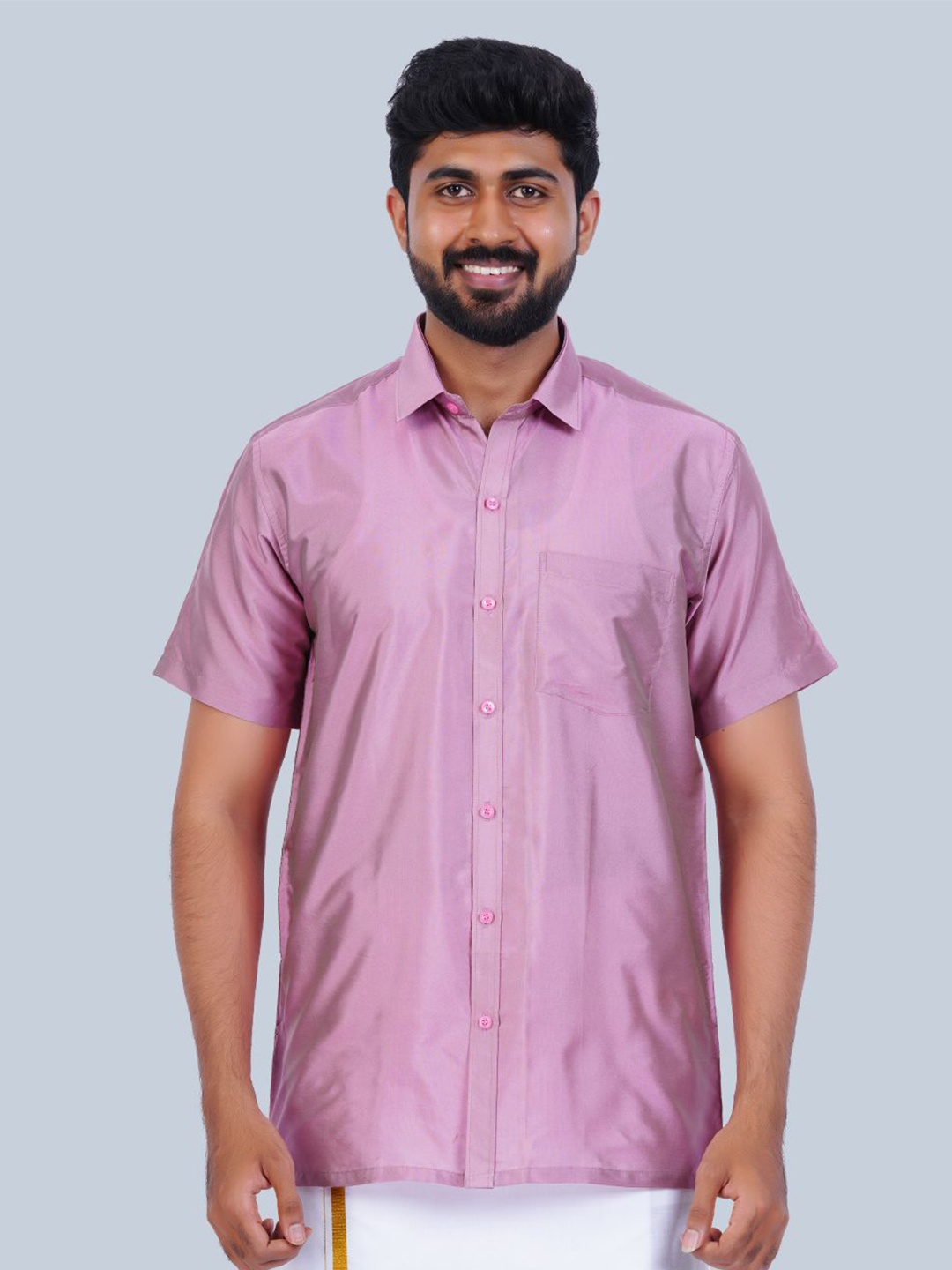 

THANGAMAGAN Men Standard Opaque Party Shirt, Purple