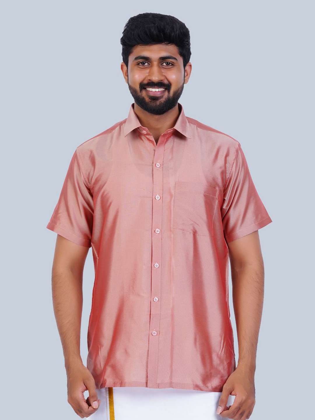 

THANGAMAGAN Men Standard Opaque Party Shirt, Pink