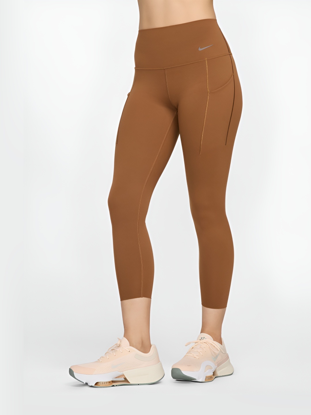 

Nike Universa Women's Medium-Support High-Waisted 7/8 Leggings with Pockets, Brown