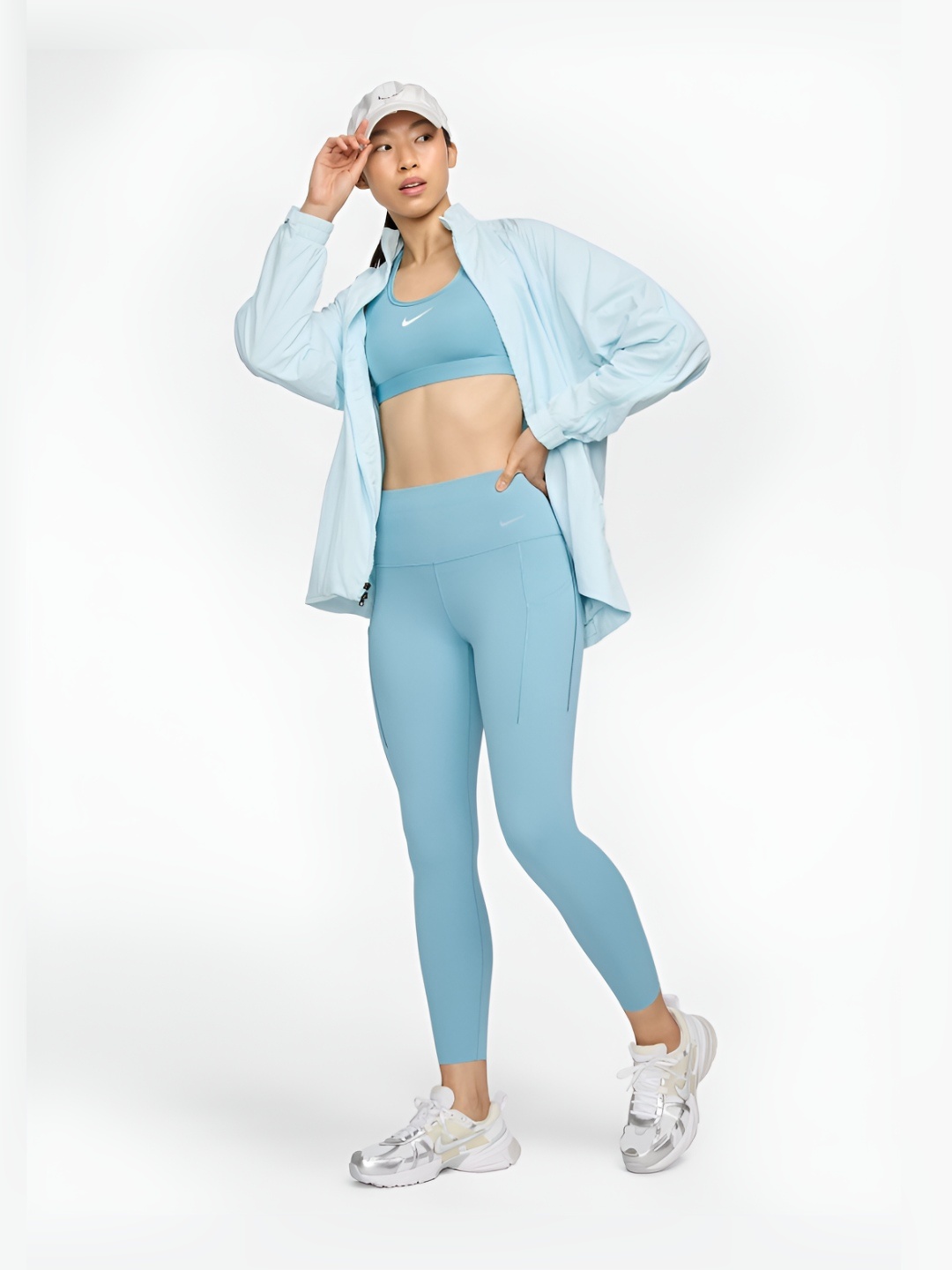 

Nike Universa Women's Medium-Support High-Waisted 7/8 Leggings with Pockets, Blue