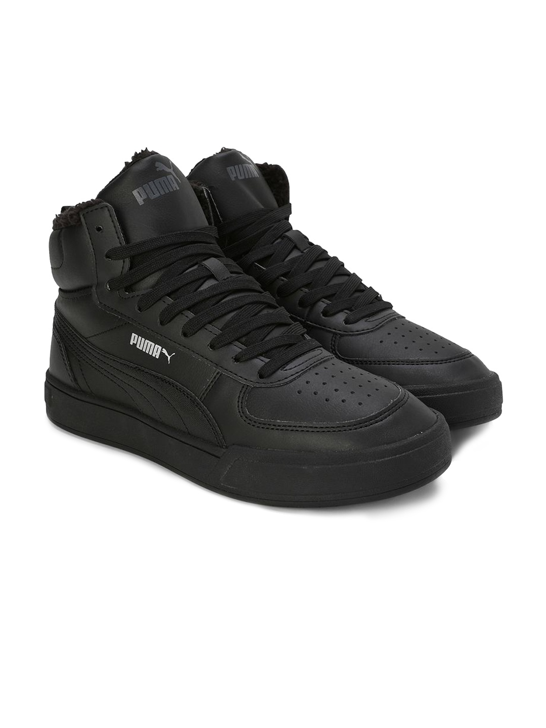 

Puma Caven Mid Winter Unisex Round Toe Sneakers, Black