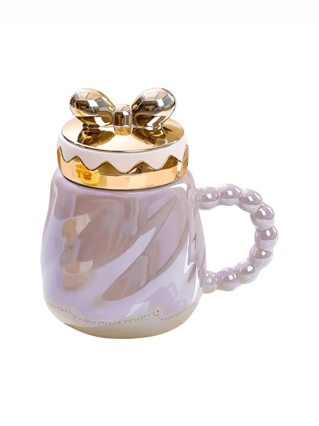 

Izzhaar Kids Purple & Gold Toned Textured Ceramic Mug 450 ml