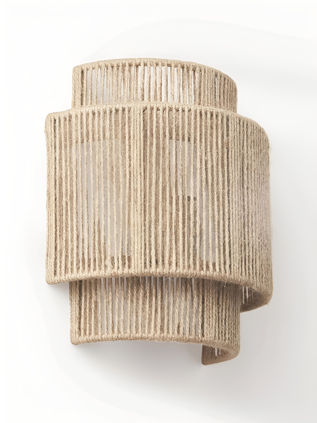 

akway Beige Textured Wooden Contemporary Wall Lamp