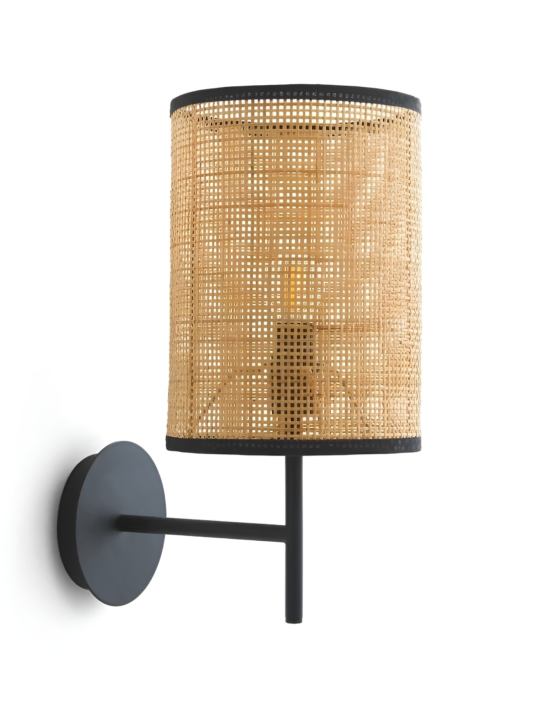 

akway Black Textured Wooden Contemporary Spherical Shaped Wall Lamp