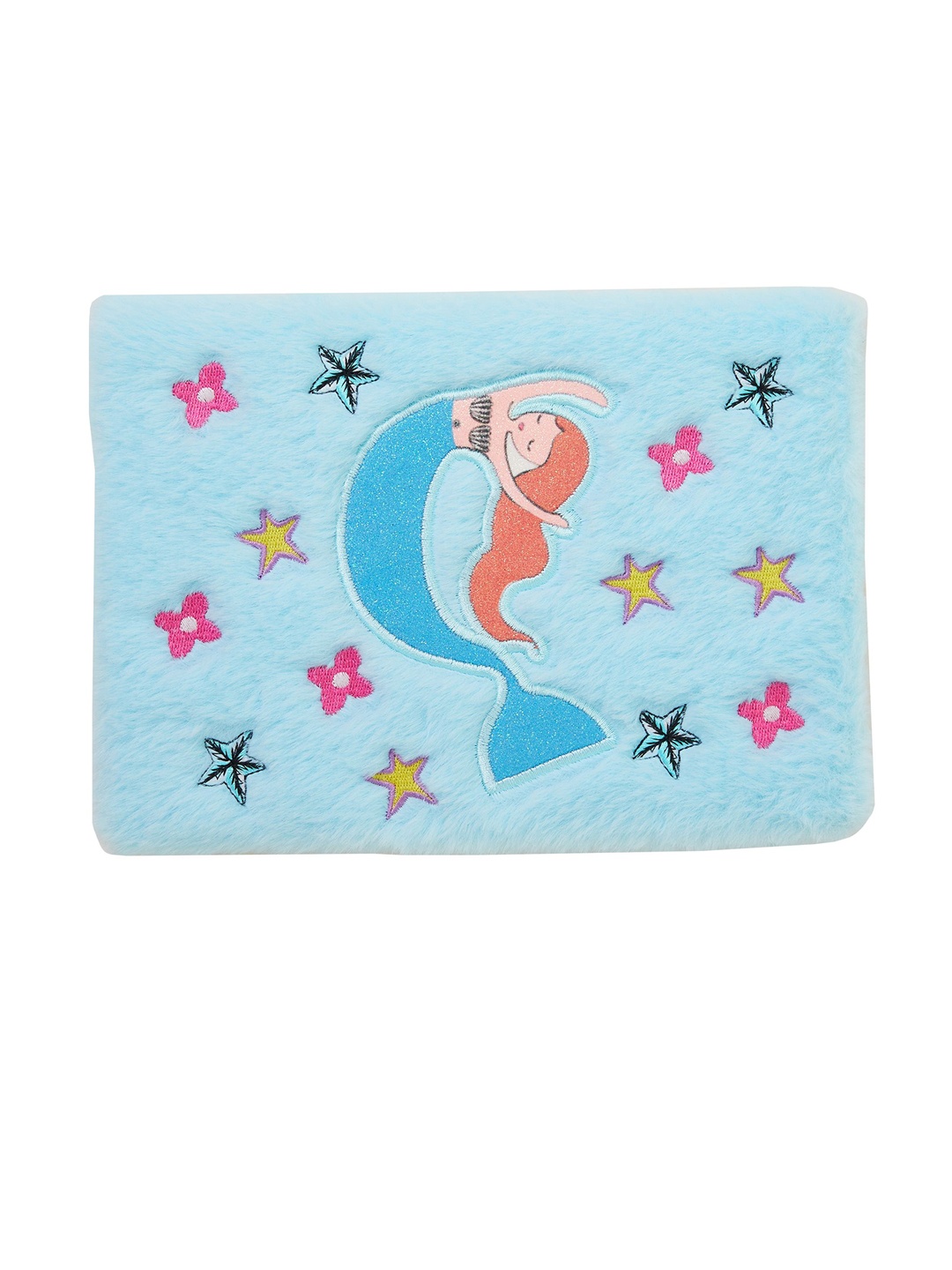 

Accessorize Self Design Mermaid Fluffy Notebook Stationery, Blue