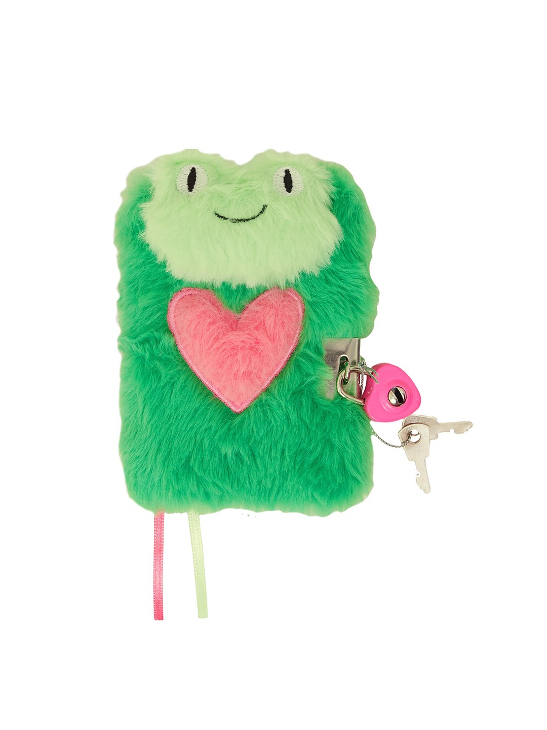 

Accessorize Self Design Fluffy Frog Lockable Note Stationery, Green