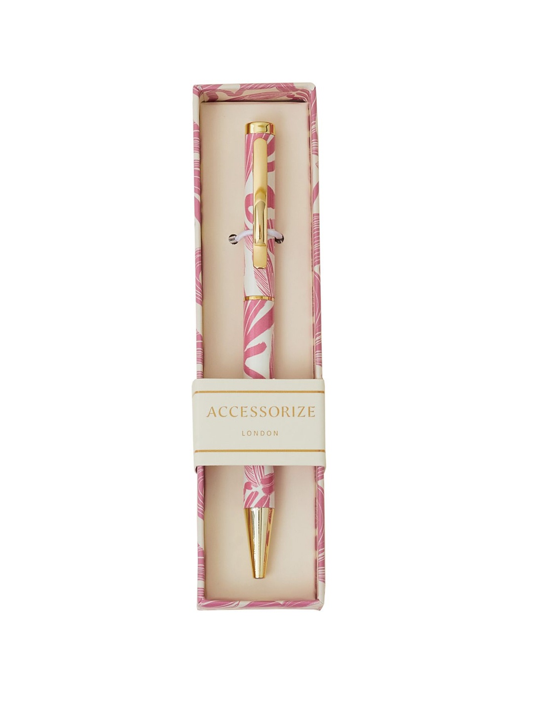 

Accessorize Girls Leaf Printed Pen With Gift Box, Pink