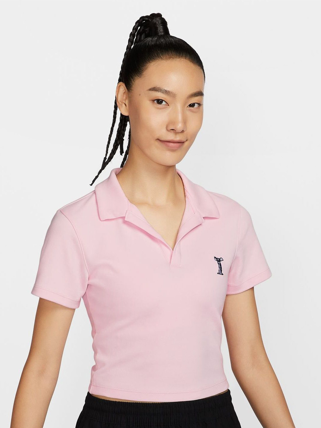 

Nike Sportswear Women's Short-Sleeve Polo Top, Pink