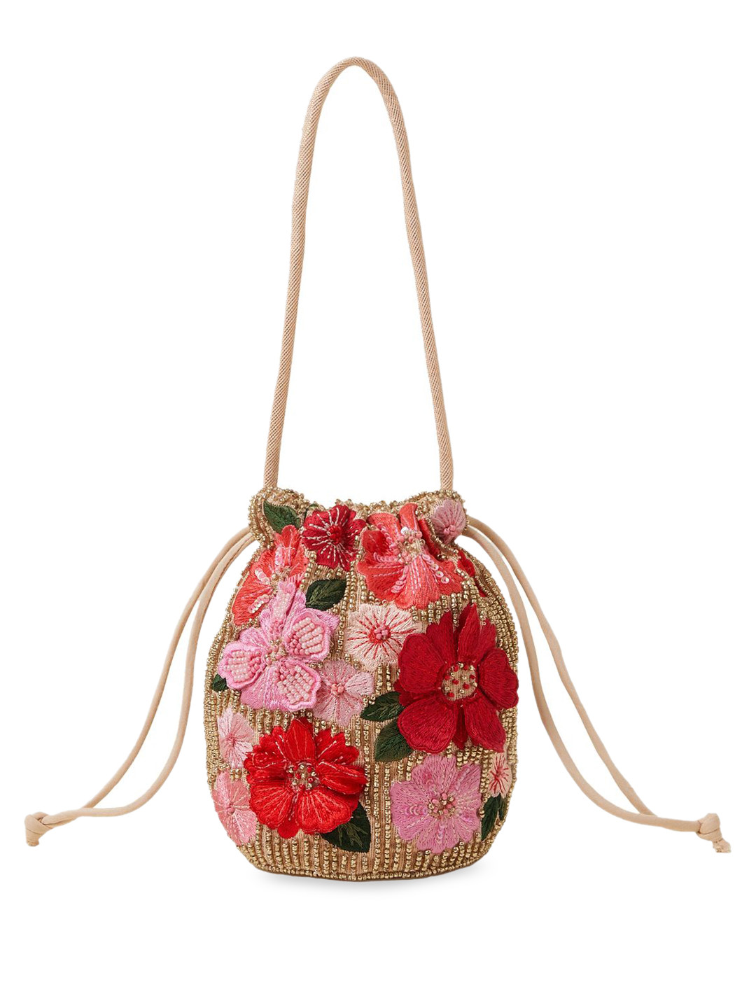 

Accessorize Floral Oversized Bucket Shoulder Bag with Tasselled, Multi