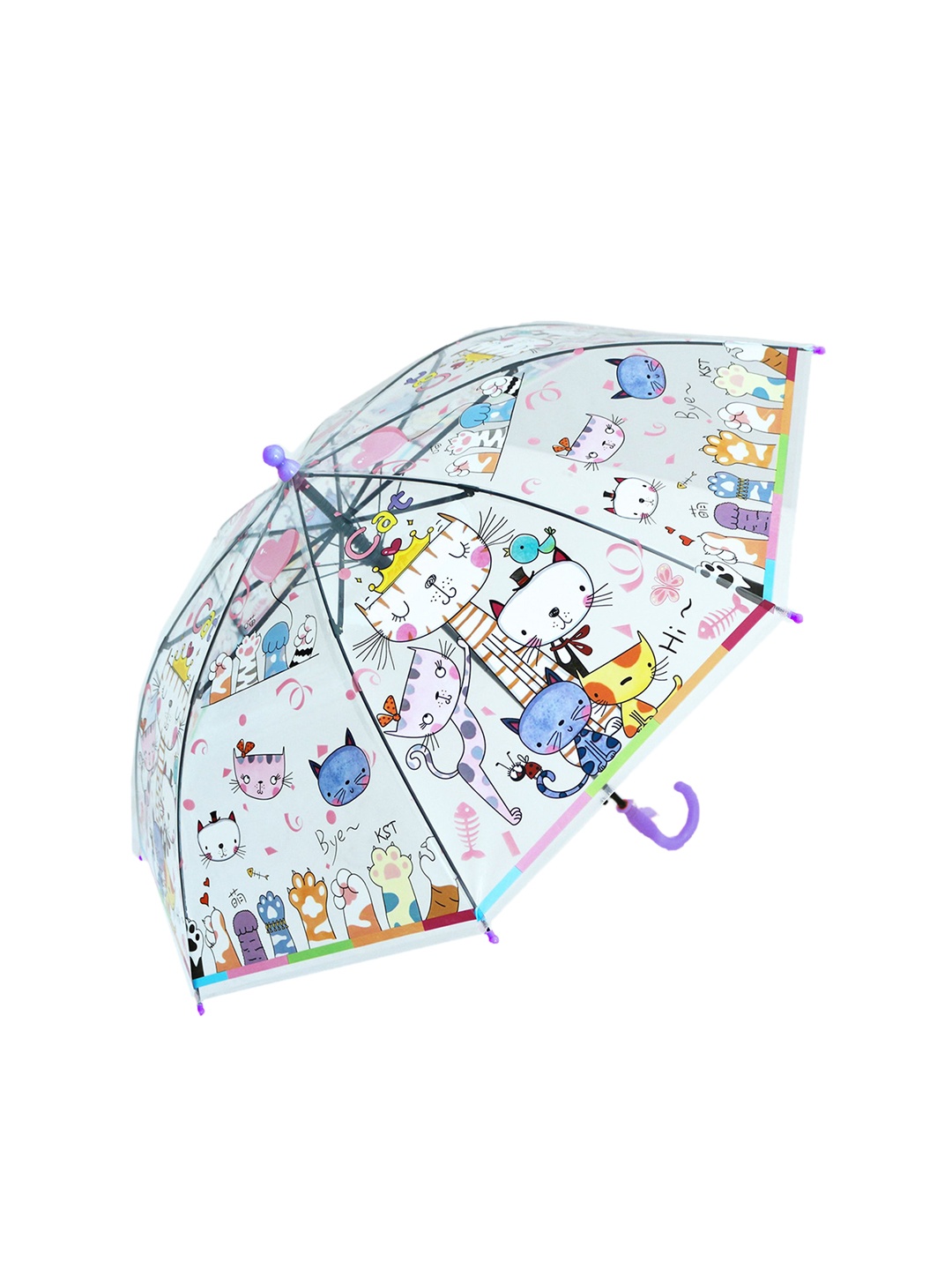 

Babymoon Kids Automatic 2 Fold Cartoon Characters Printed Umbrella, Purple