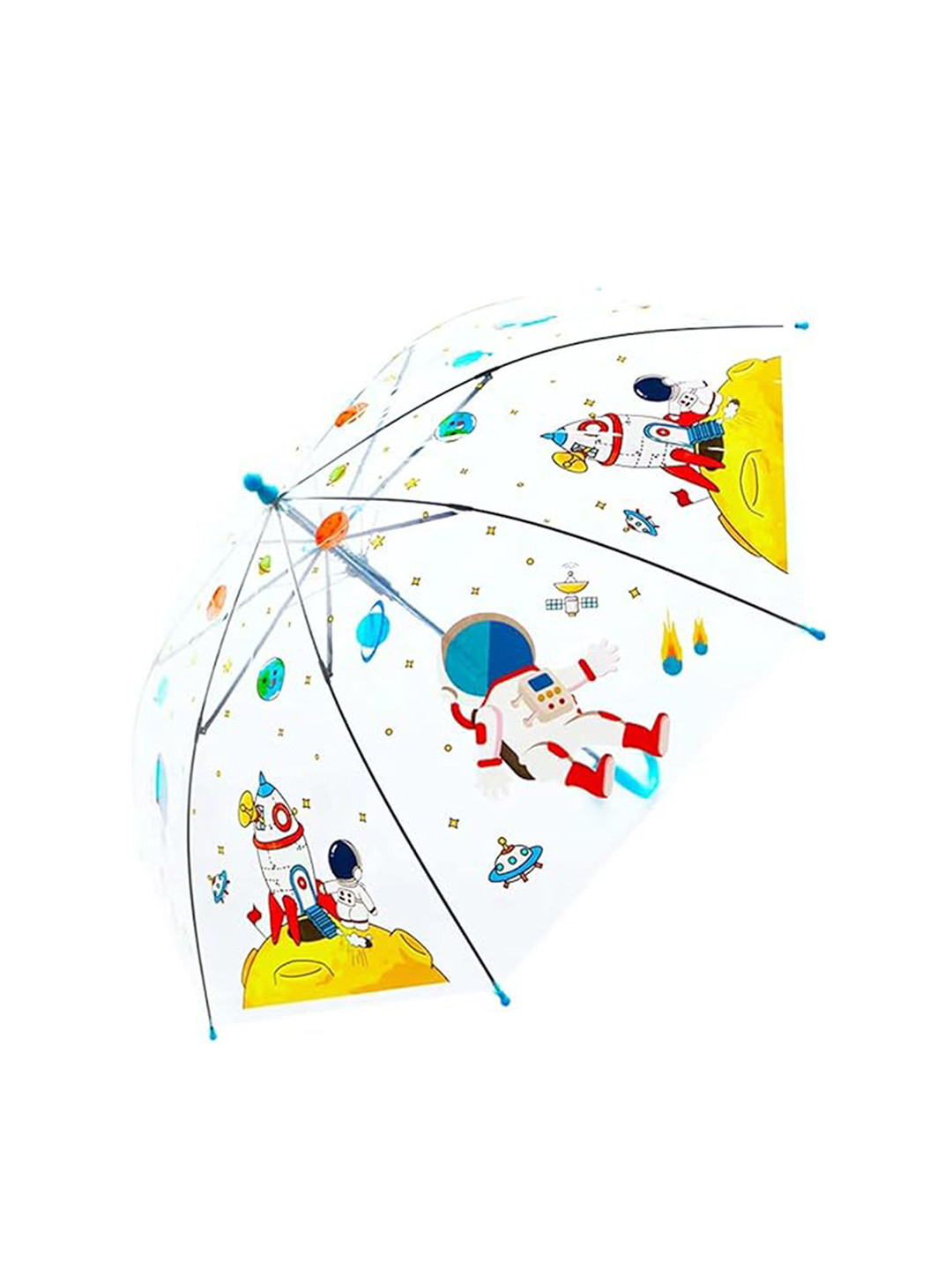 

Babymoon Kids Automatic 2 Fold Graphic Printed Umbrella, Blue