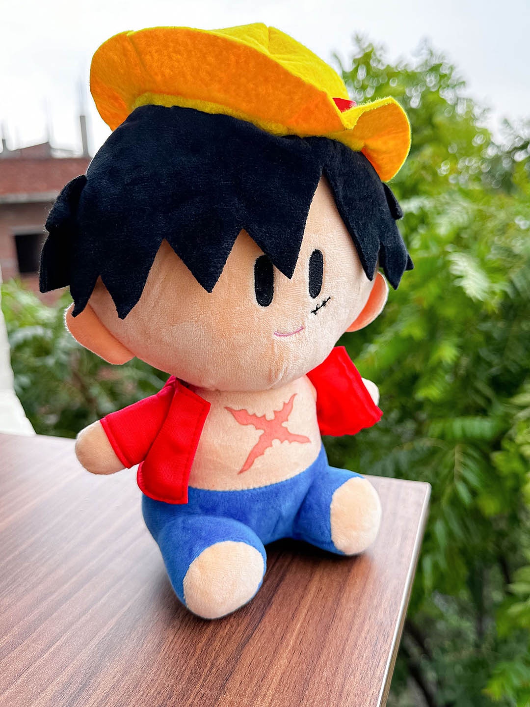 

COMICSENSE Luffy Mugiwara Captain Hanging Anime Plush Collectible Dolls and Figures, Yellow