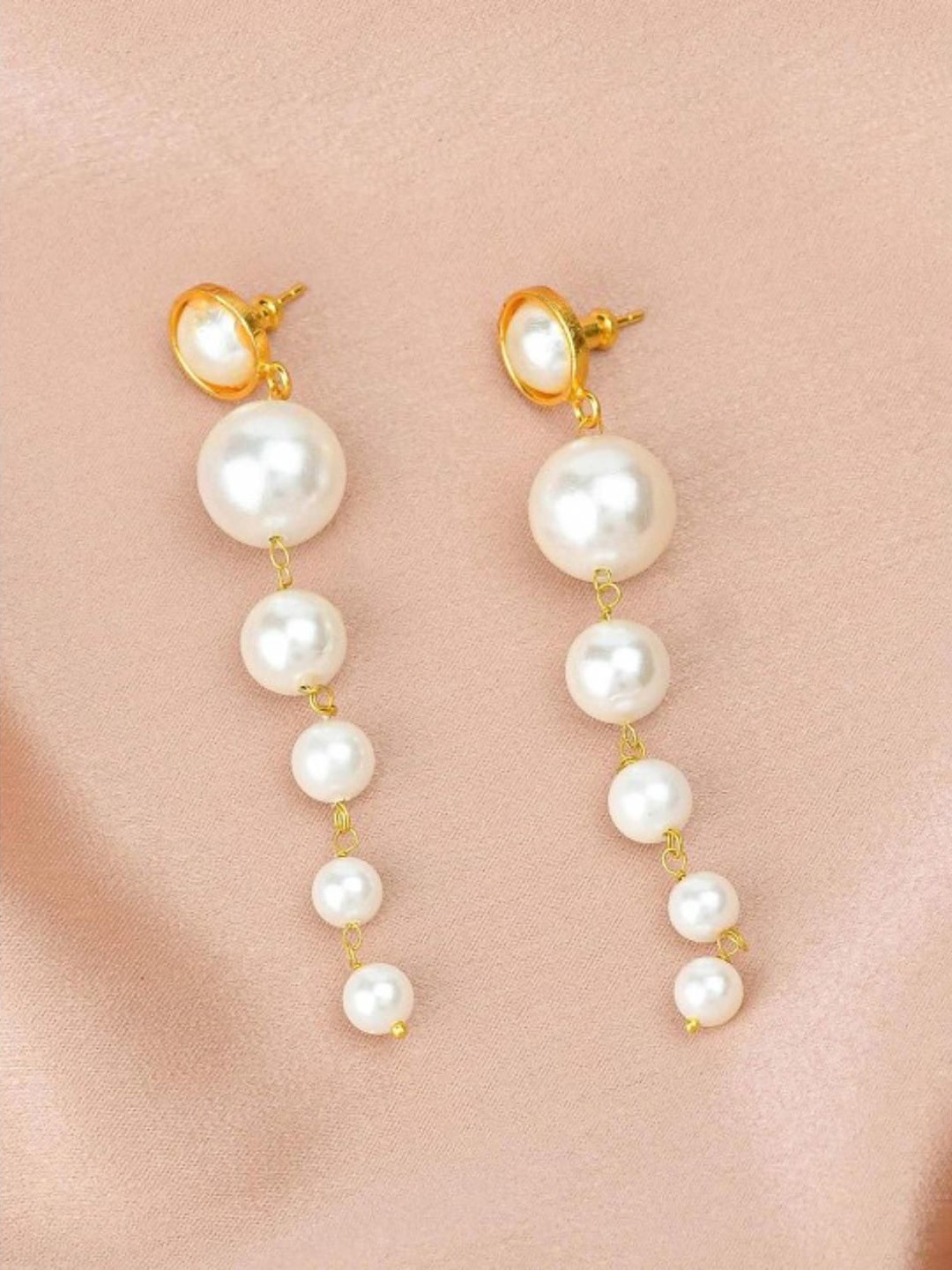 

DN Creation Gold-Plated Beaded Drop Earrings