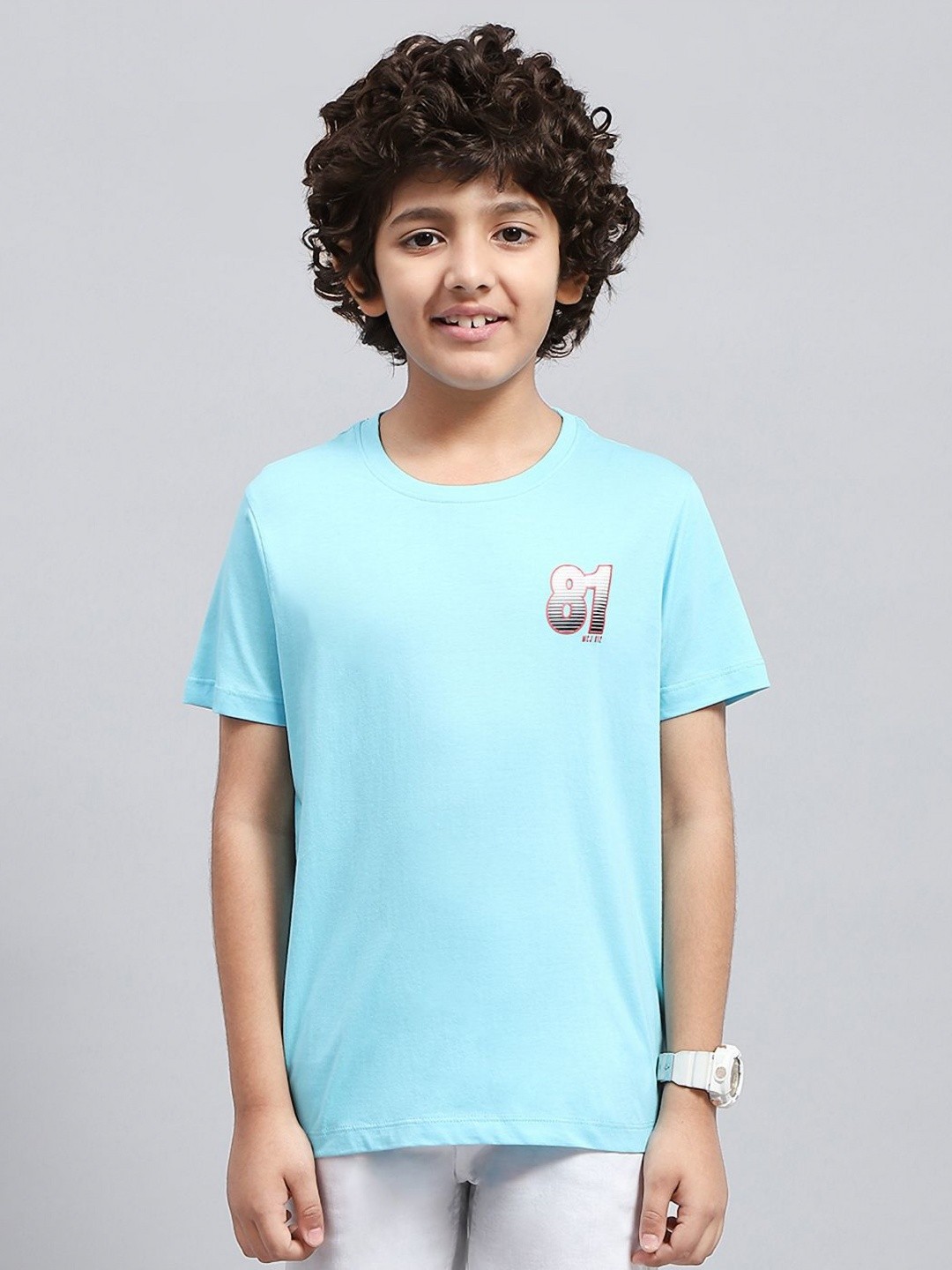 

Monte Carlo Boys Pack Of 3 Striped Round Neck Cotton T-shirt, Pink