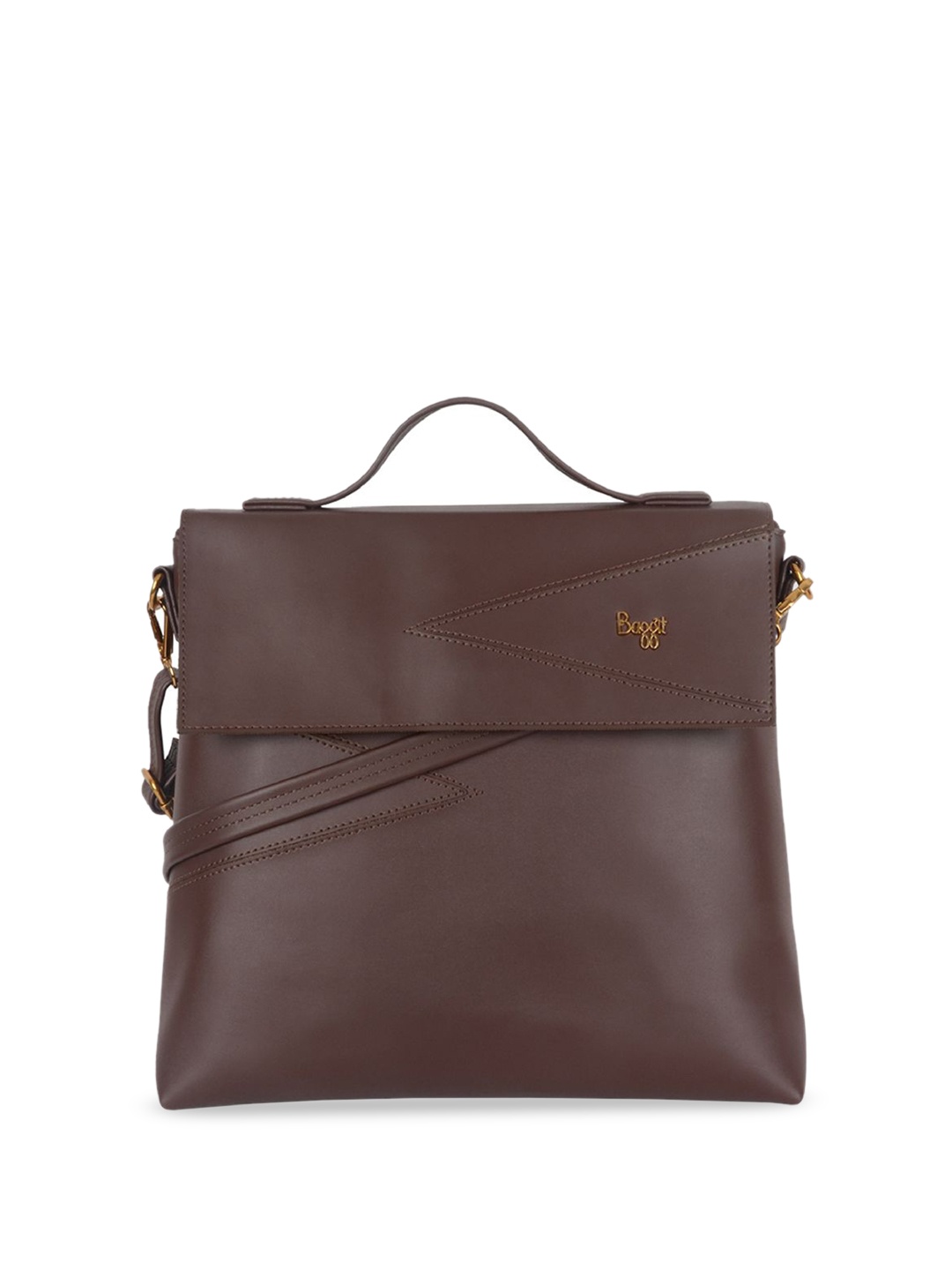 

Baggit PU Shopper Satchel with Fringed, Brown