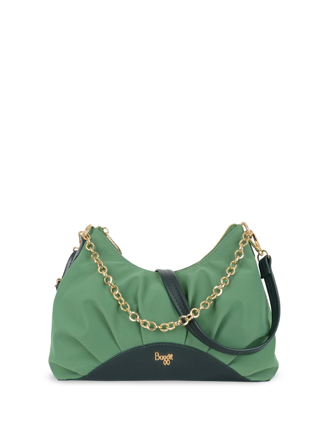

Baggit PU Structured Handheld Bag with Quilted, Green