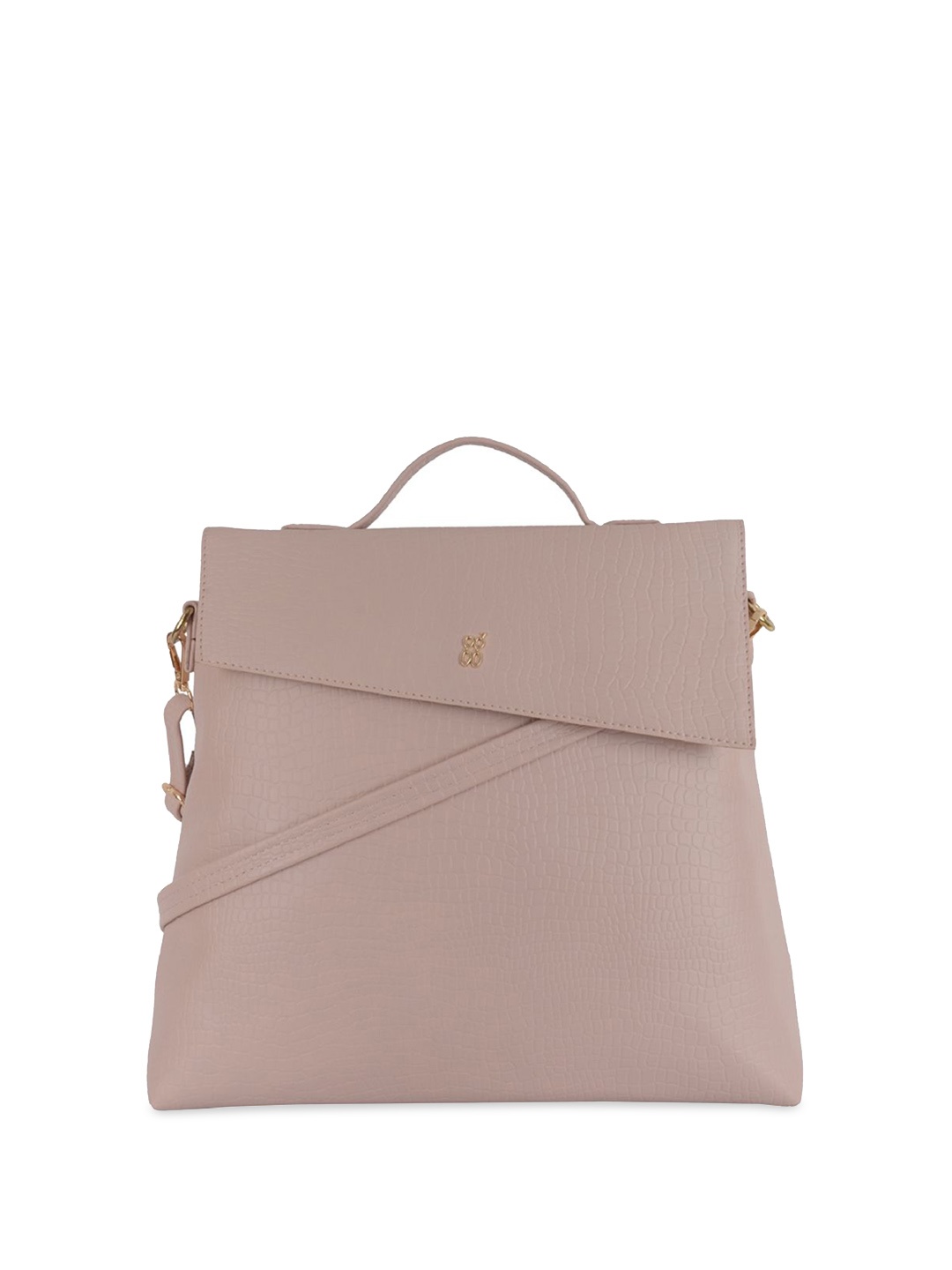 

Baggit PU Structured Satchel with Bow Detail, Beige