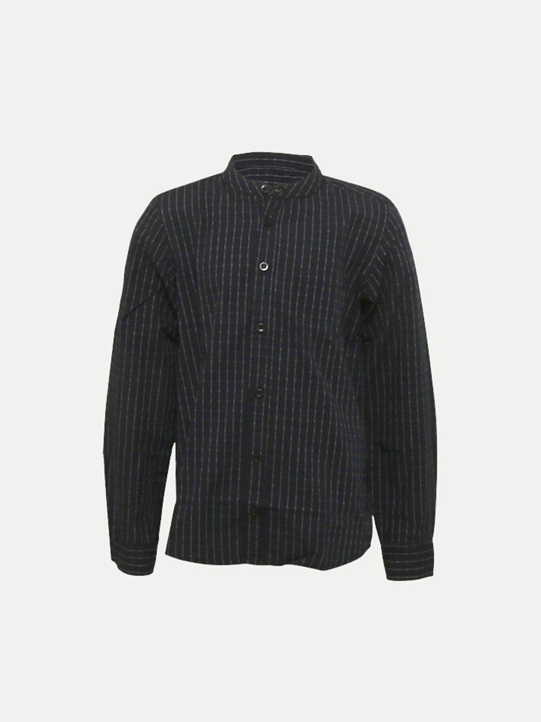 

BAESD Boys Standard Checked Band Collar Casual Shirt, Black