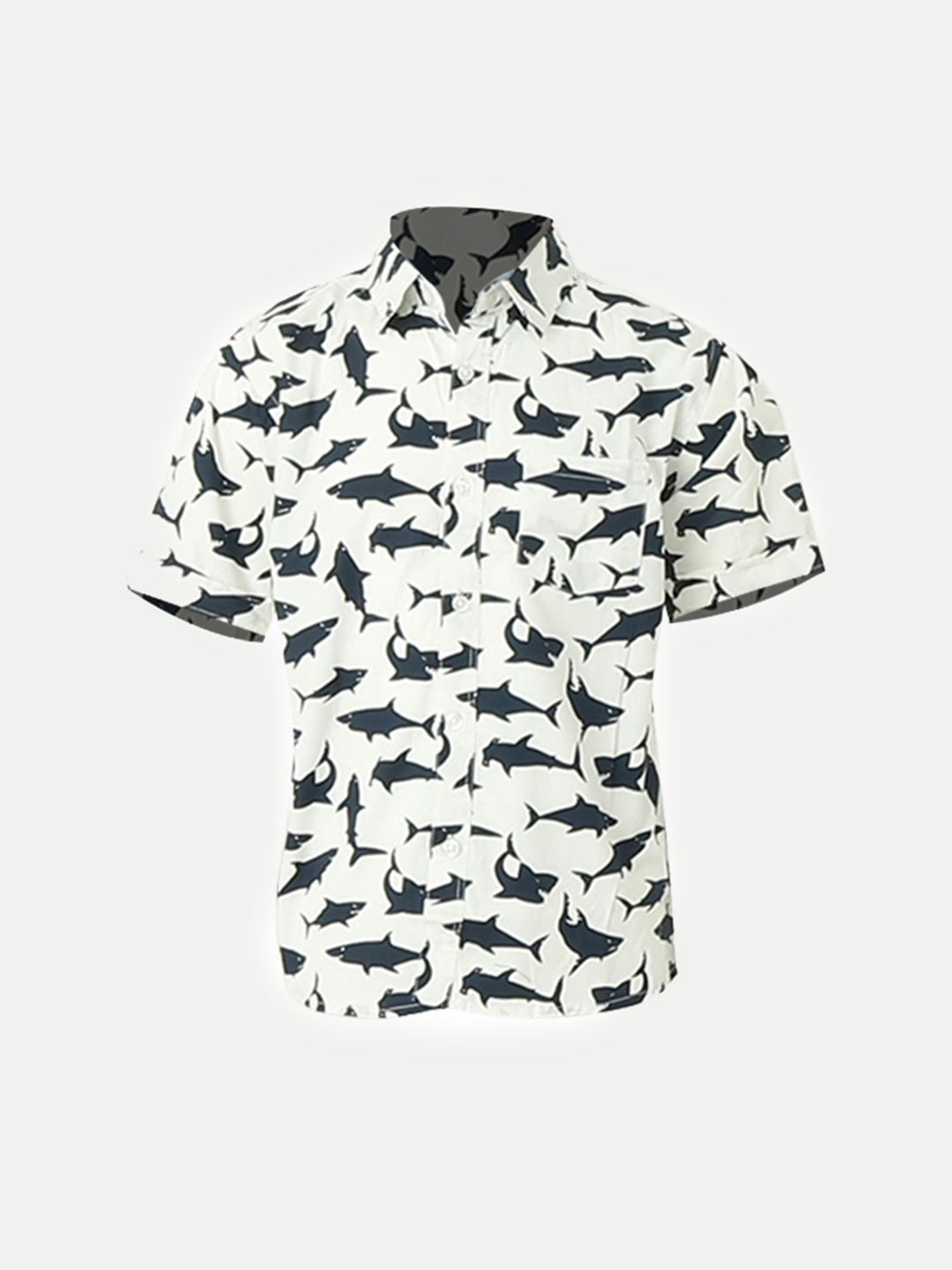 

BAESD Boys Standard Abstract Printed Casual Shirt, White