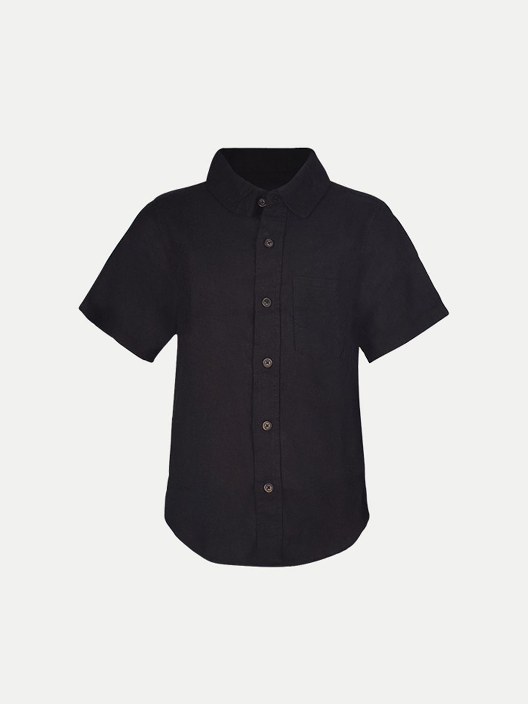 

BAESD Boys Standard Solid Casual Shirt, Black