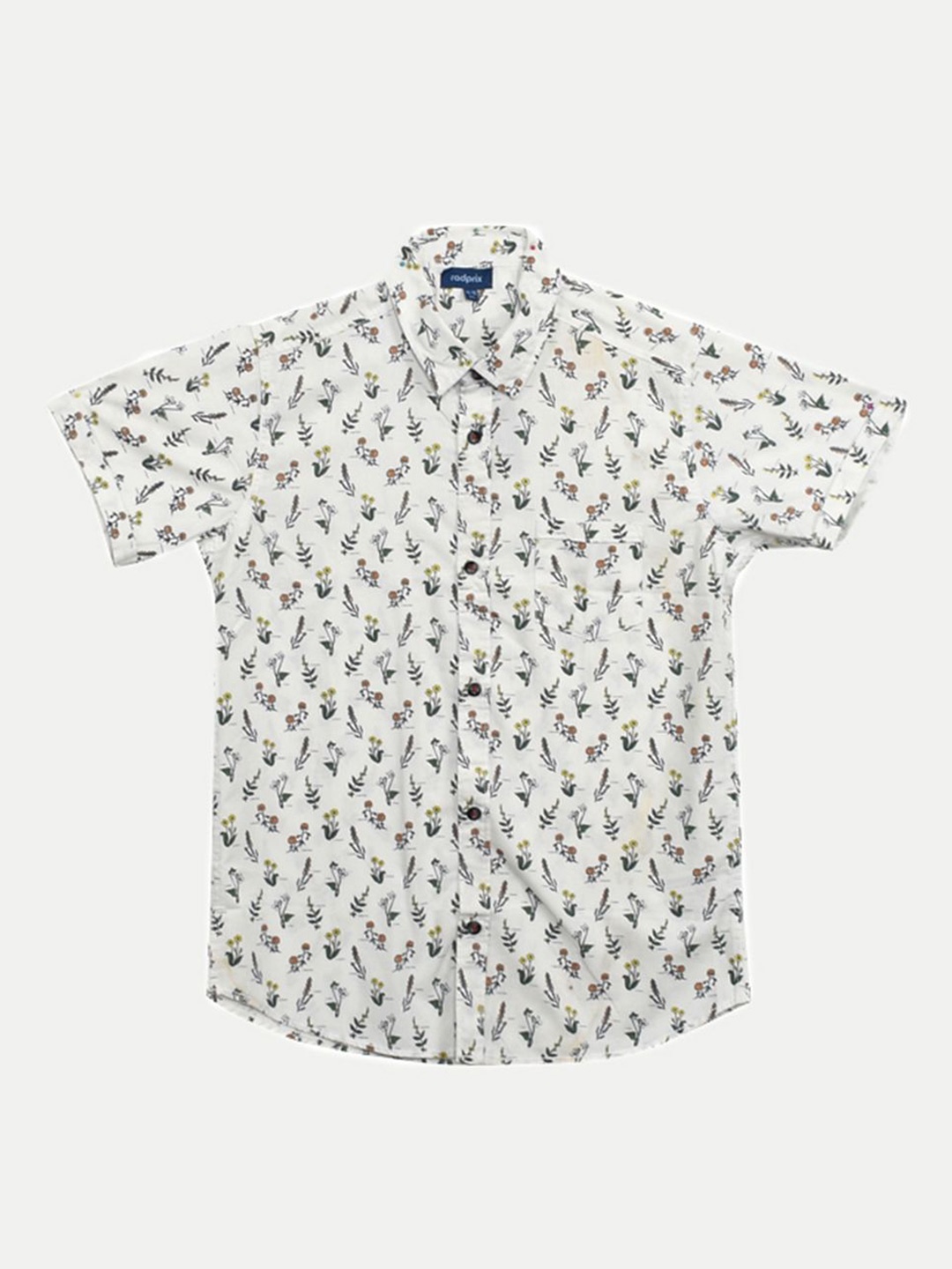 

BAESD Boys Standard Floral Printed Casual Shirt, White