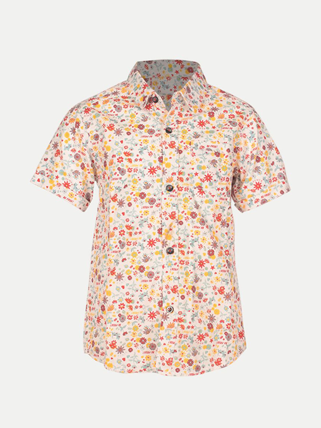 

BAESD Boys Standard Conversational Printed Casual Shirt, White