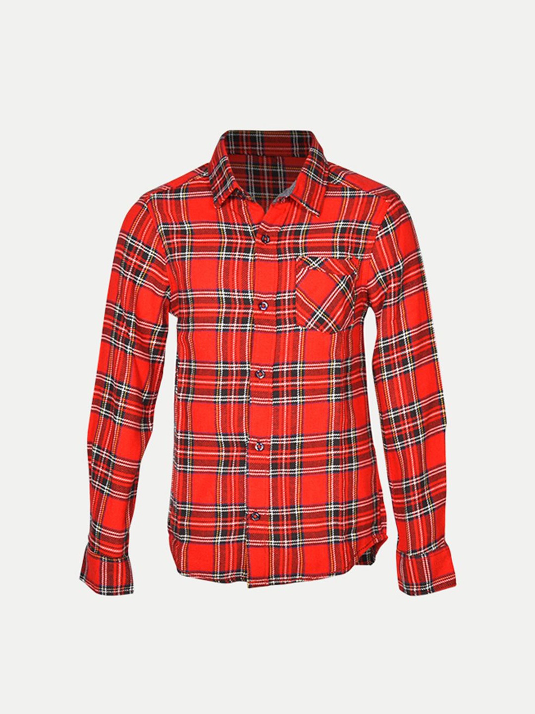 

BAESD Boys Standard Tartan Checked Casual Shirt, Red