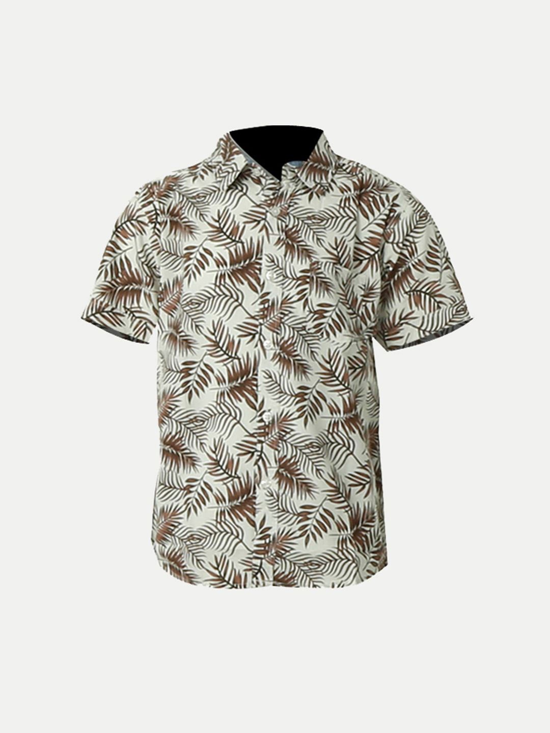 

BAESD Boys Standard Floral Printed Casual Shirt, Brown