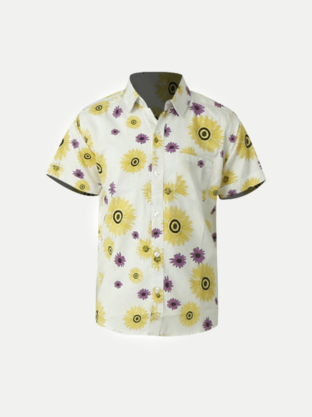 

BAESD Boys Standard Floral Printed Casual Shirt, White