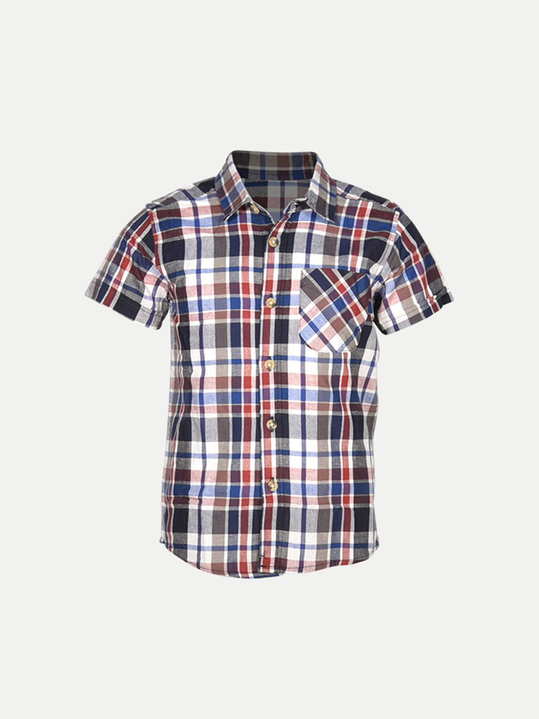

BAESD Boys Standard Tartan Checked Casual Shirt, Brown