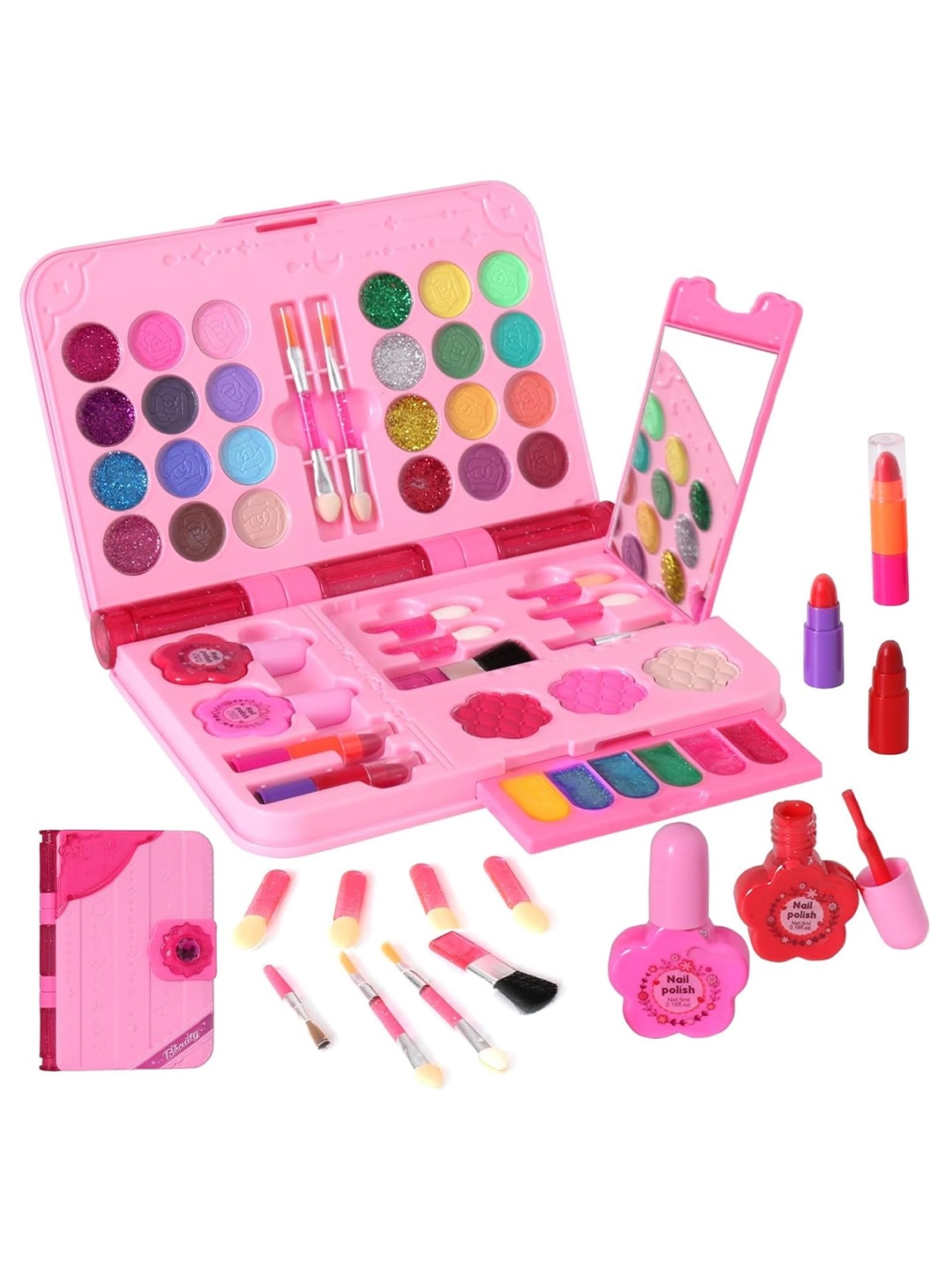 

Kidology Girls Real Washable Unicorn Notebook Makeup Kit, Pink